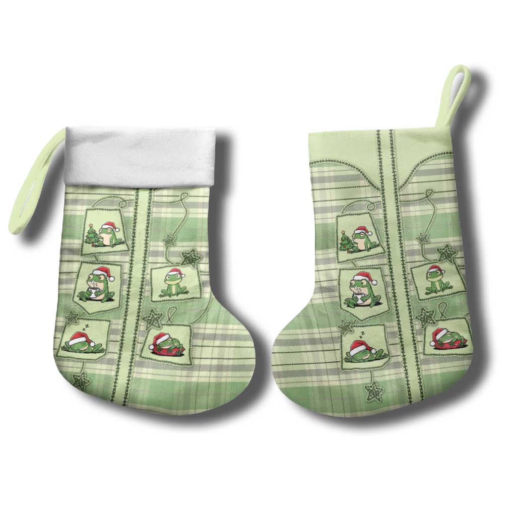 Western Yoke Christmas Stocking Frog Christmas Cute Style - Wonder Print Shop