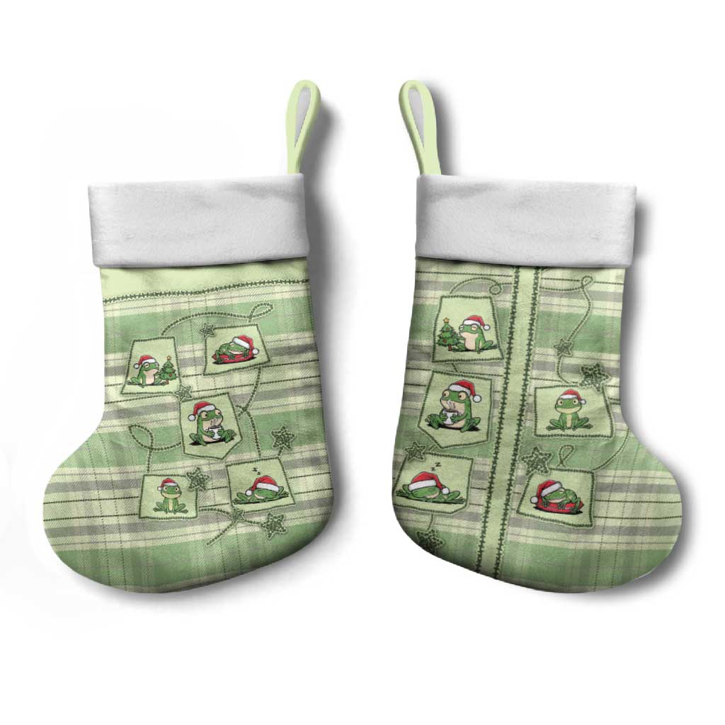 Western Yoke Christmas Stocking Frog Christmas Cute Style - Wonder Print Shop