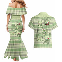 Western Yoke Couples Matching Mermaid Dress and Hawaiian Shirt Frog Christmas Cute Style - Wonder Print Shop
