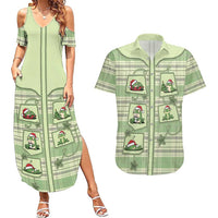 Western Yoke Couples Matching Summer Maxi Dress and Hawaiian Shirt Frog Christmas Cute Style - Wonder Print Shop