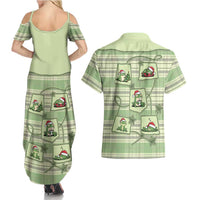 Western Yoke Couples Matching Summer Maxi Dress and Hawaiian Shirt Frog Christmas Cute Style - Wonder Print Shop