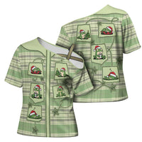 Western Yoke Cross Shoulder Shirt Frog Christmas Cute Style - Wonder Print Shop