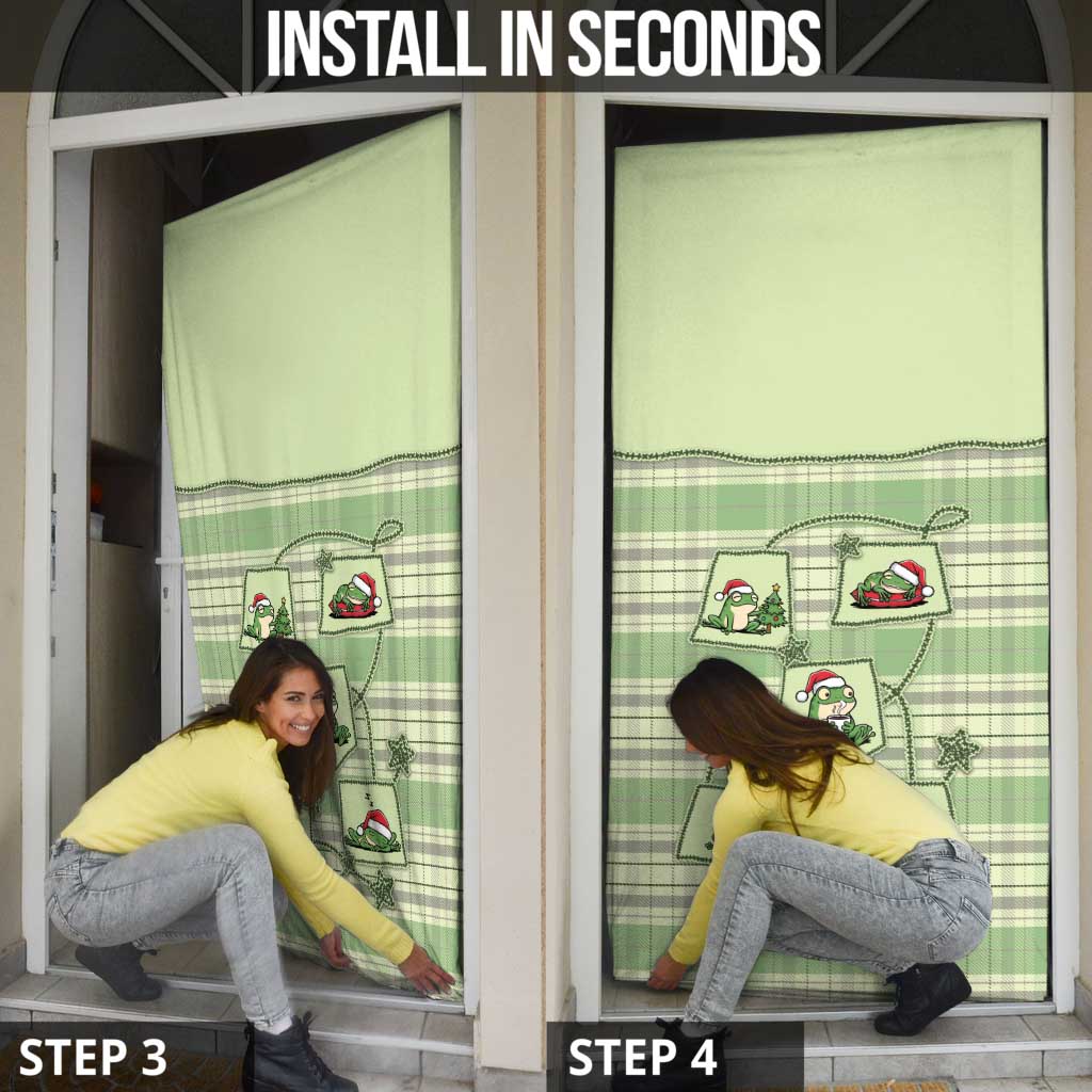 Western Yoke Door Cover Frog Christmas Cute Style - Wonder Print Shop