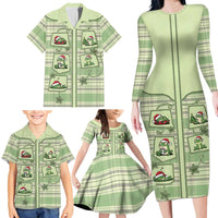 Western Yoke Family Matching Long Sleeve Bodycon Dress and Hawaiian Shirt Frog Christmas Cute Style - Wonder Print Shop