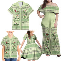Western Yoke Family Matching Off Shoulder Maxi Dress and Hawaiian Shirt Frog Christmas Cute Style - Wonder Print Shop
