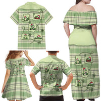 Western Yoke Family Matching Off Shoulder Maxi Dress and Hawaiian Shirt Frog Christmas Cute Style - Wonder Print Shop