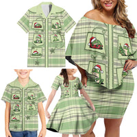 Western Yoke Family Matching Off Shoulder Short Dress and Hawaiian Shirt Frog Christmas Cute Style - Wonder Print Shop