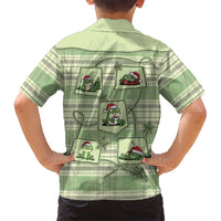 Western Yoke Family Matching Tank Maxi Dress and Hawaiian Shirt Frog Christmas Cute Style - Wonder Print Shop