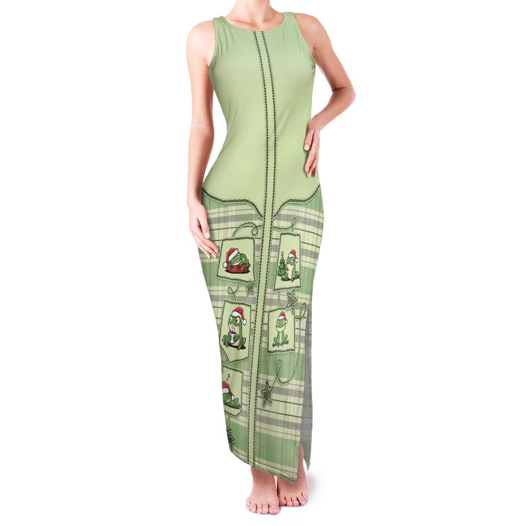 Western Yoke Family Matching Tank Maxi Dress and Hawaiian Shirt Frog Christmas Cute Style - Wonder Print Shop