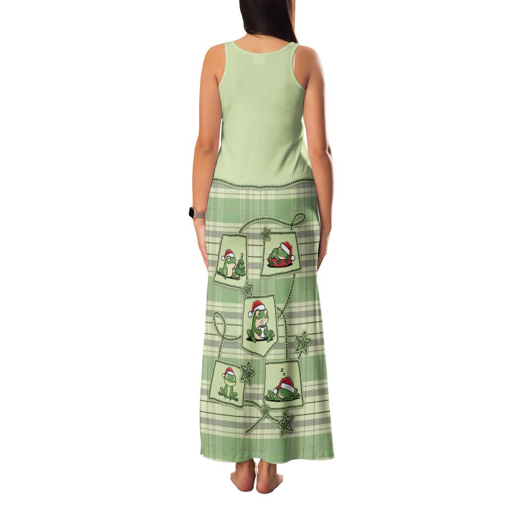 Western Yoke Family Matching Tank Maxi Dress and Hawaiian Shirt Frog Christmas Cute Style - Wonder Print Shop