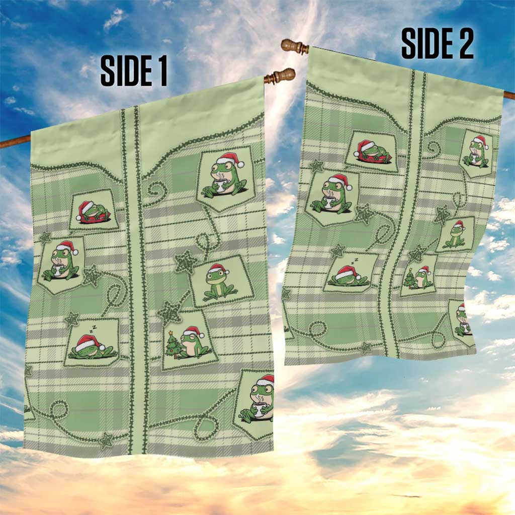 Western Yoke Garden Flag Frog Christmas Cute Style - Wonder Print Shop