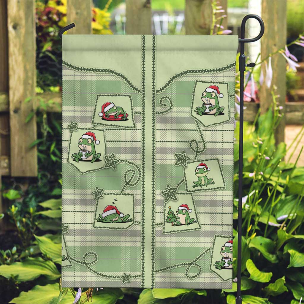 Western Yoke Garden Flag Frog Christmas Cute Style - Wonder Print Shop