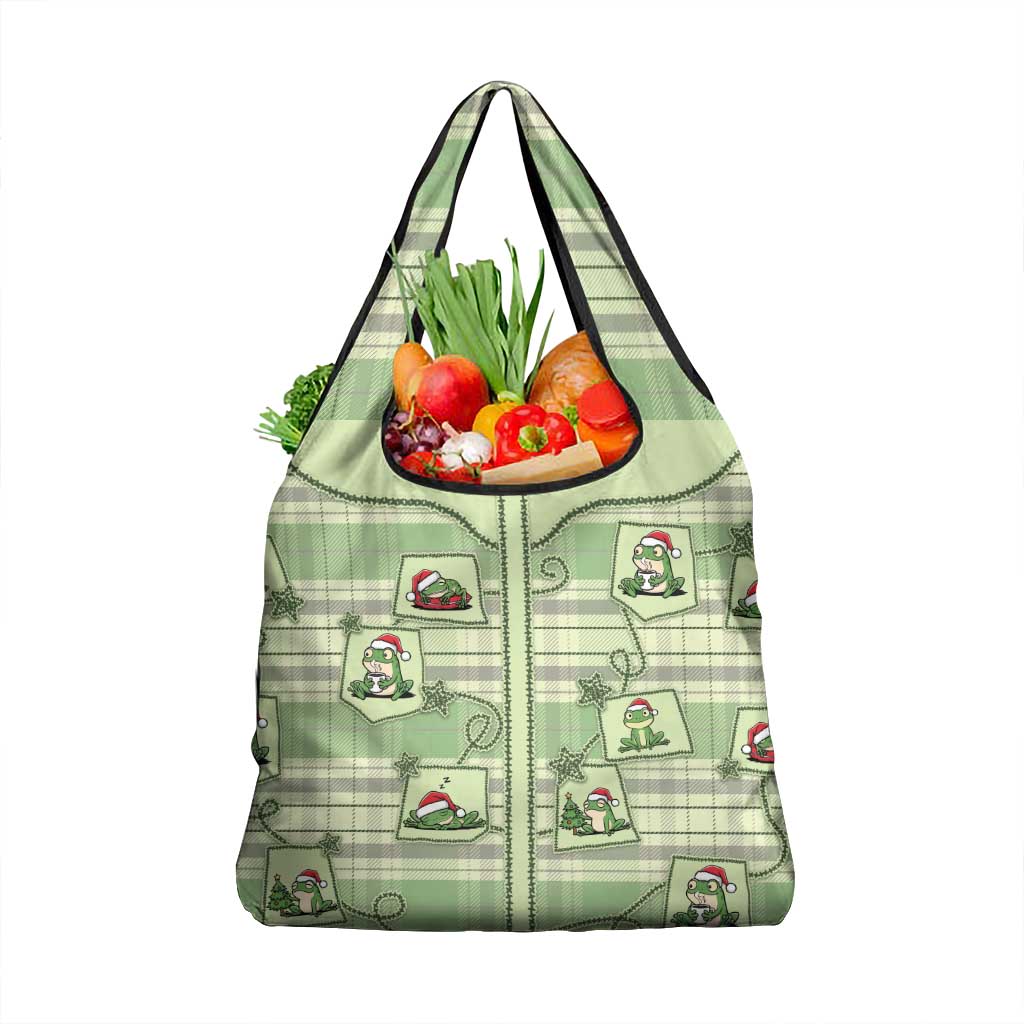 Western Yoke Grocery Bag Frog Christmas Cute Style - Wonder Print Shop