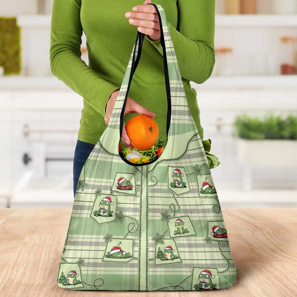Western Yoke Grocery Bag Frog Christmas Cute Style - Wonder Print Shop