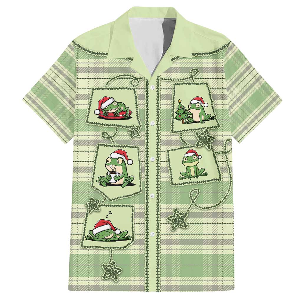Western Yoke Hawaiian Shirt Frog Christmas Cute Style - Wonder Print Shop