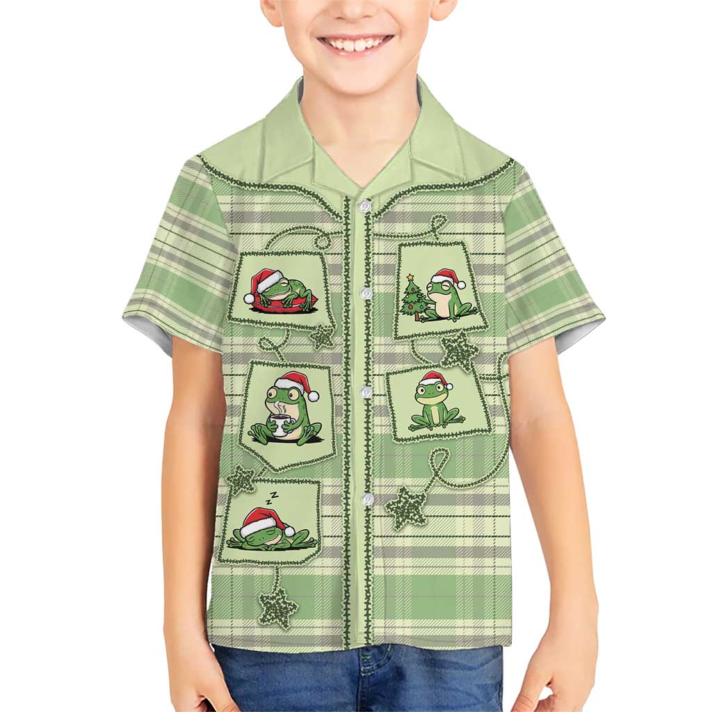 Western Yoke Hawaiian Shirt Frog Christmas Cute Style - Wonder Print Shop