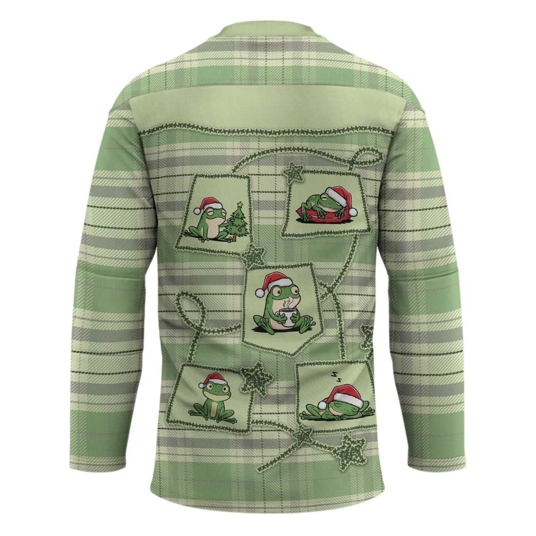 Western Yoke Hockey Jersey Frog Christmas Cute Style - Wonder Print Shop
