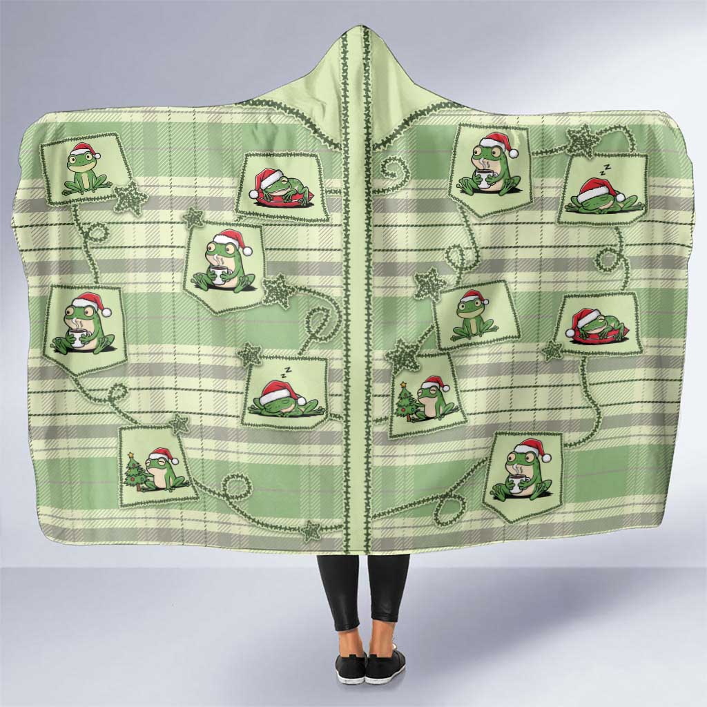 Western Yoke Hooded Blanket Frog Christmas Cute Style - Wonder Print Shop
