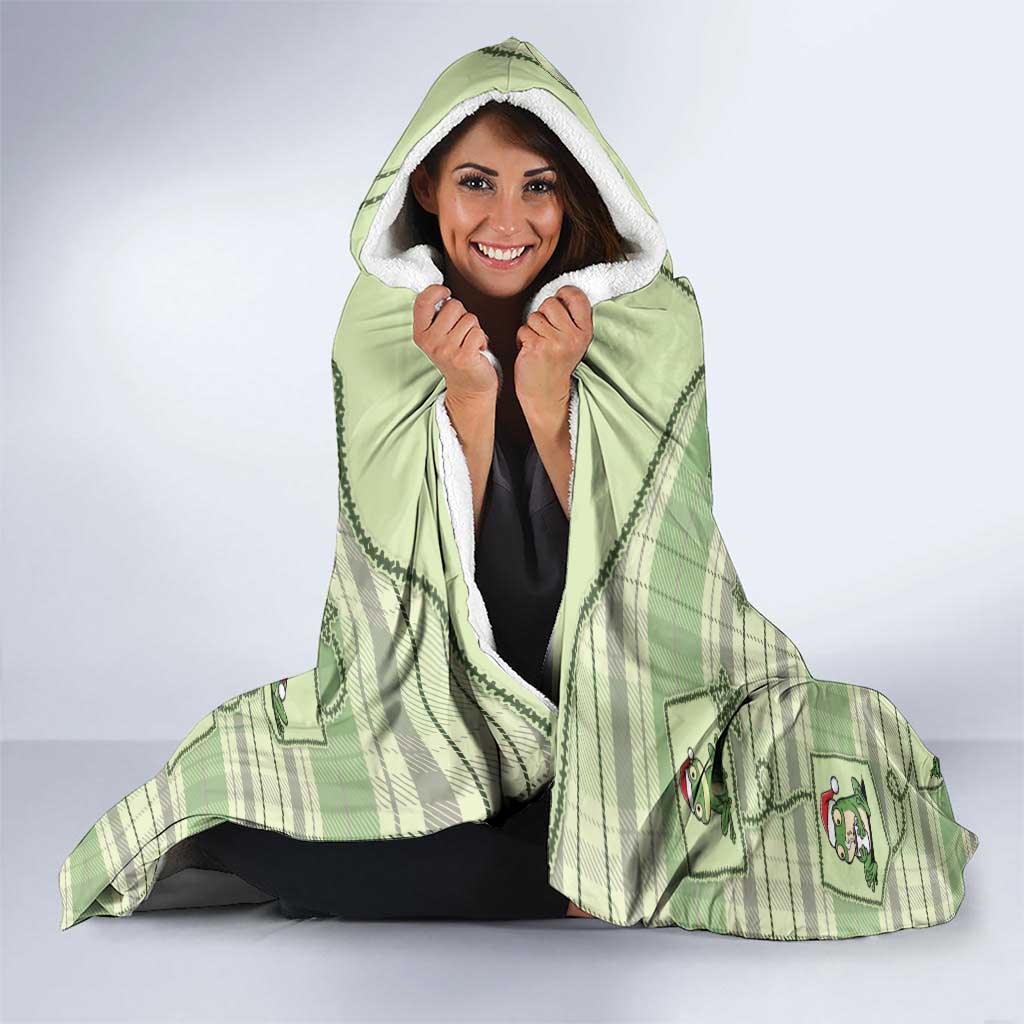 Western Yoke Hooded Blanket Frog Christmas Cute Style - Wonder Print Shop