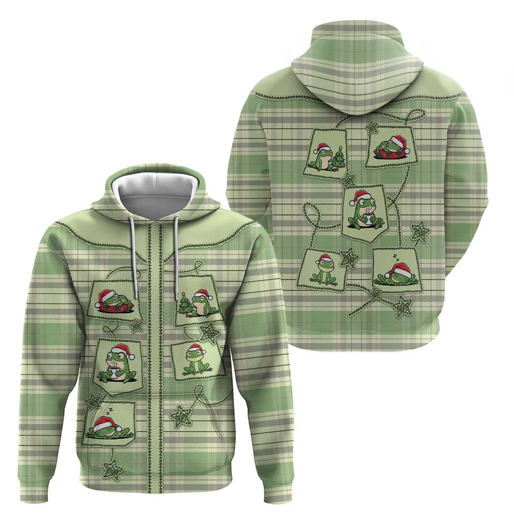 Western Yoke Hoodie Frog Christmas Cute Style - Wonder Print Shop