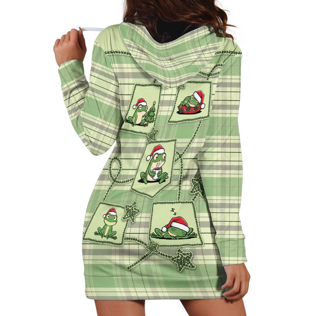 Western Yoke Hoodie Dress Frog Christmas Cute Style - Wonder Print Shop