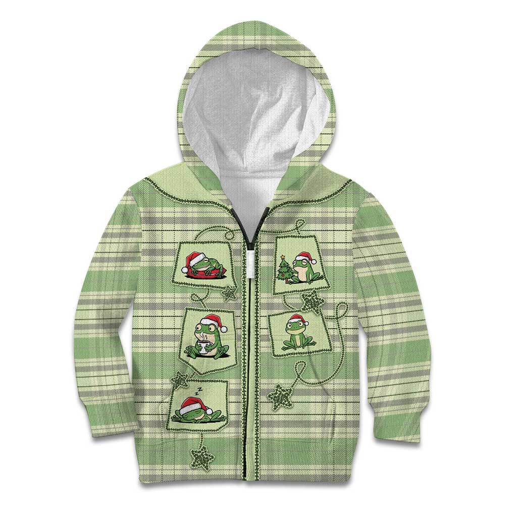 Western Yoke Kid Hoodie Frog Christmas Cute Style - Wonder Print Shop