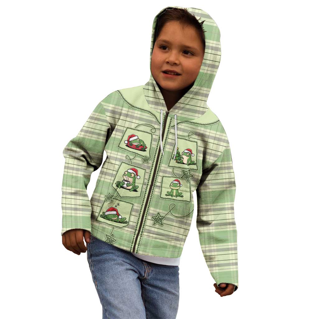 Western Yoke Kid Hoodie Frog Christmas Cute Style - Wonder Print Shop