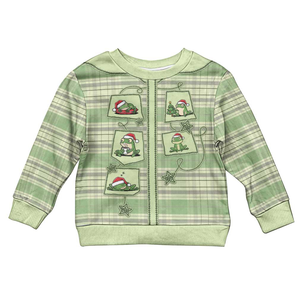 Western Yoke Kid Ugly Christmas Sweater Frog Christmas Cute Style - Wonder Print Shop