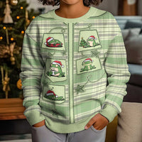 Western Yoke Kid Ugly Christmas Sweater Frog Christmas Cute Style - Wonder Print Shop