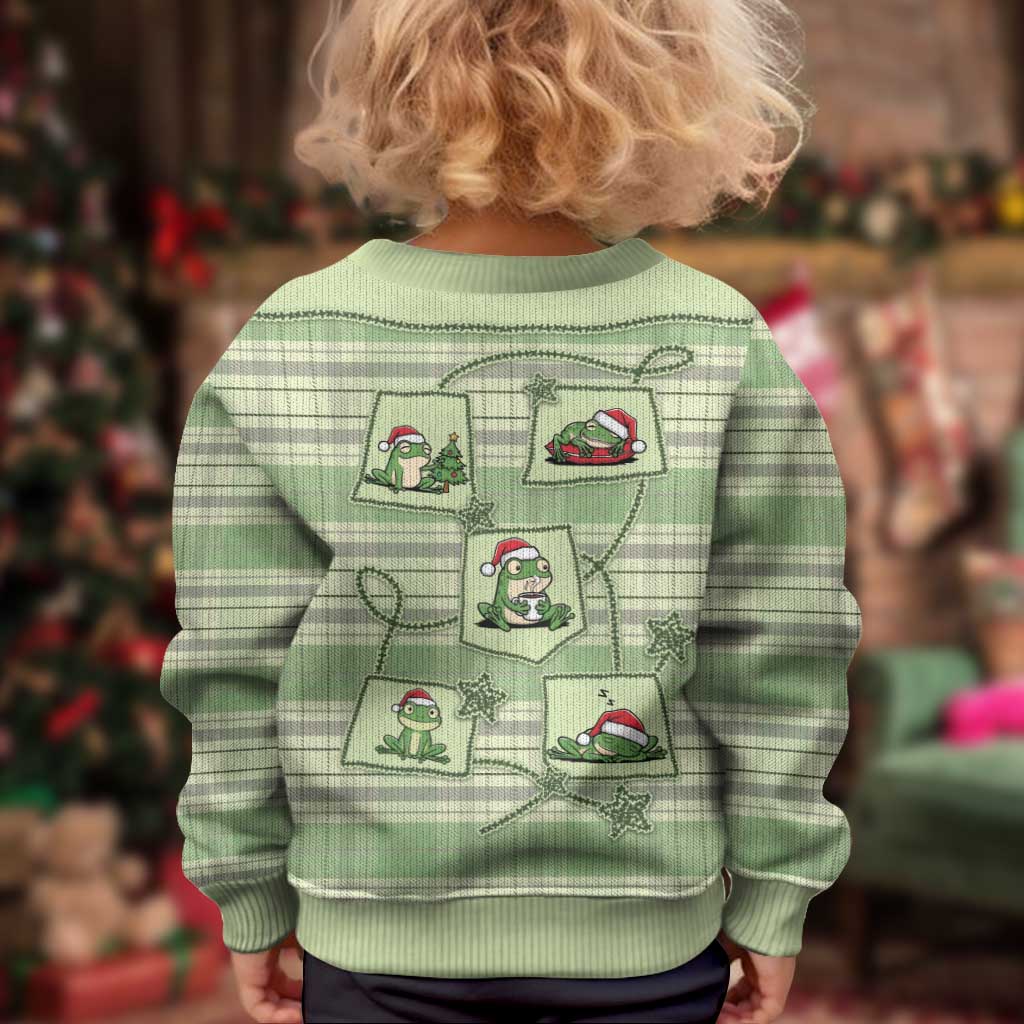 Western Yoke Kid Ugly Christmas Sweater Frog Christmas Cute Style - Wonder Print Shop