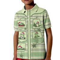 Western Yoke Kid Polo Shirt Frog Christmas Cute Style - Wonder Print Shop