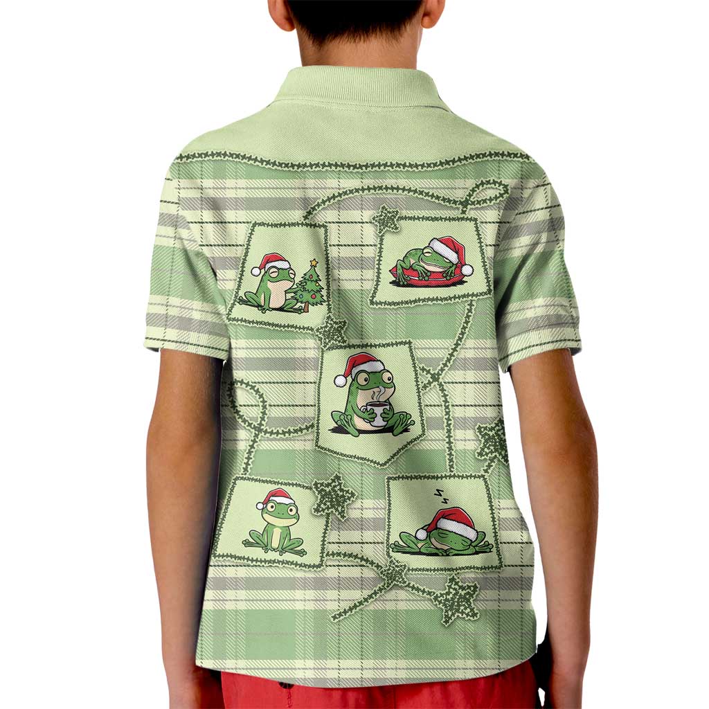 Western Yoke Kid Polo Shirt Frog Christmas Cute Style - Wonder Print Shop