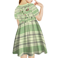 Western Yoke Kid Short Sleeve Dress Frog Christmas Cute Style - Wonder Print Shop