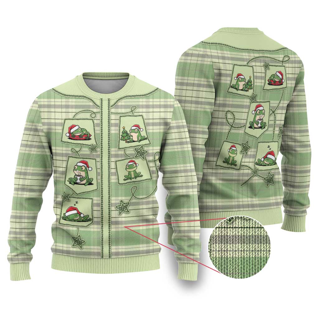 Western Yoke Ugly Christmas Sweater Frog Christmas Cute Style - Wonder Print Shop