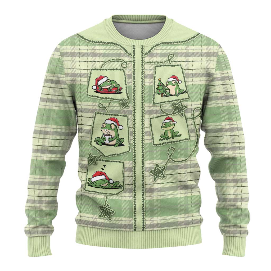 Western Yoke Ugly Christmas Sweater Frog Christmas Cute Style - Wonder Print Shop