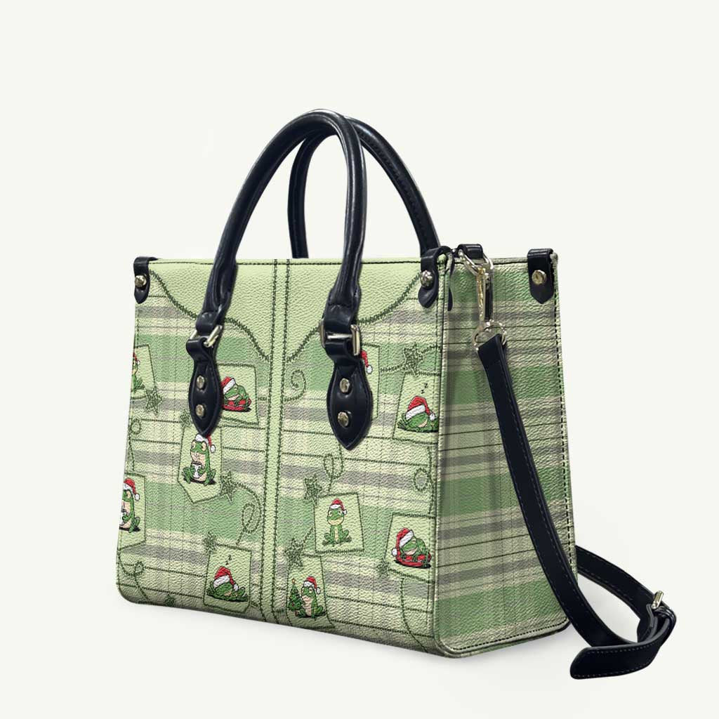 Western Yoke Leather Bag Frog Christmas Cute Style - Wonder Print Shop