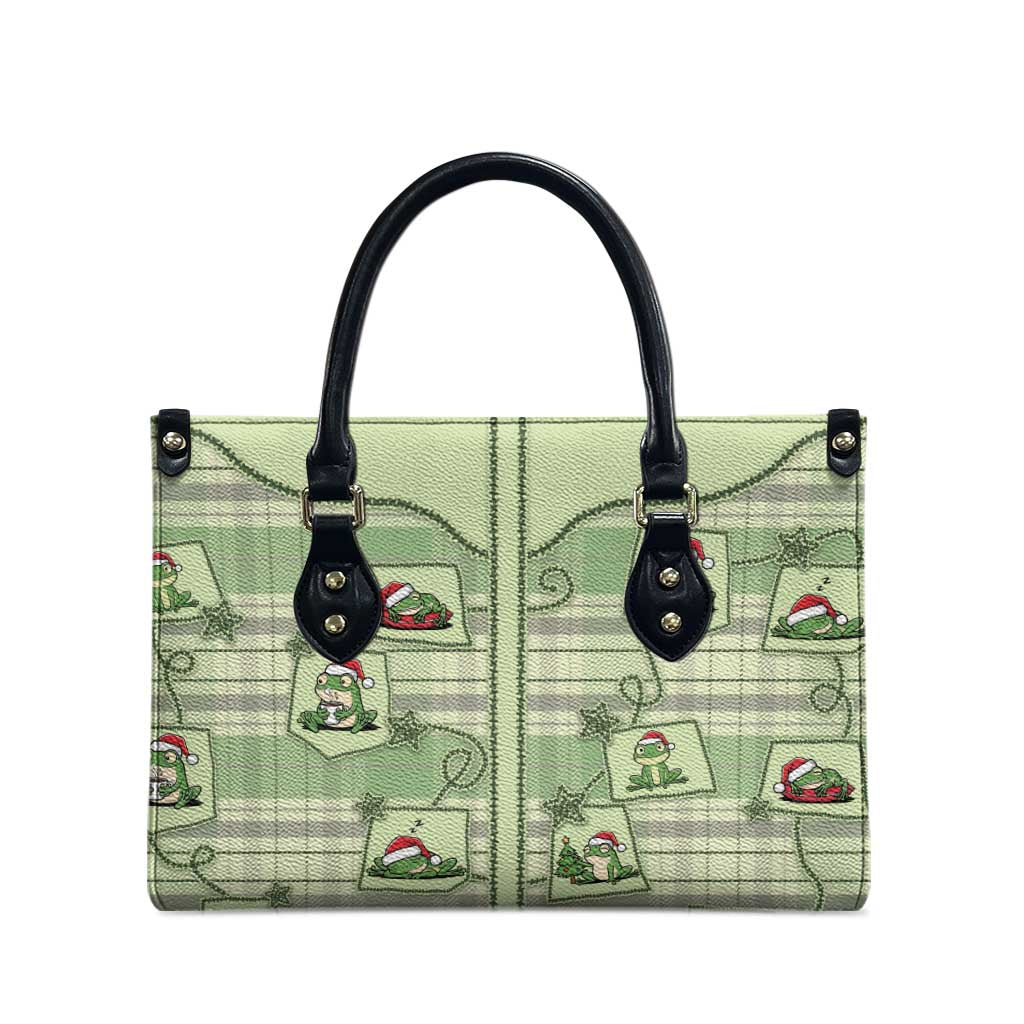 Western Yoke Leather Bag Frog Christmas Cute Style - Wonder Print Shop