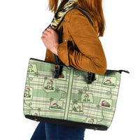 Western Yoke Leather Tote Bag Frog Christmas Cute Style - Wonder Print Shop