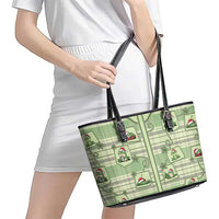 Western Yoke Leather Tote Bag Frog Christmas Cute Style - Wonder Print Shop