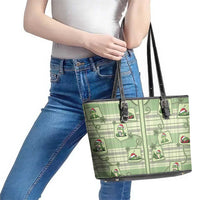Western Yoke Leather Tote Bag Frog Christmas Cute Style - Wonder Print Shop