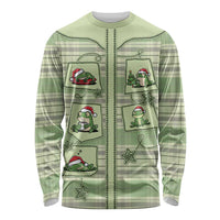 Western Yoke Long Sleeve Shirt Frog Christmas Cute Style - Wonder Print Shop