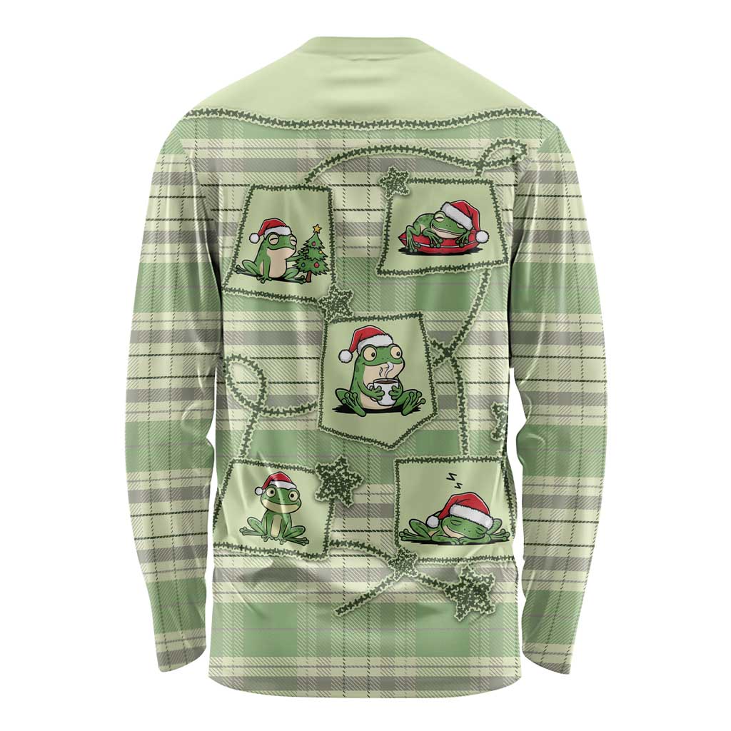 Western Yoke Long Sleeve Shirt Frog Christmas Cute Style - Wonder Print Shop