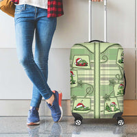 Western Yoke Luggage Cover Frog Christmas Cute Style - Wonder Print Shop