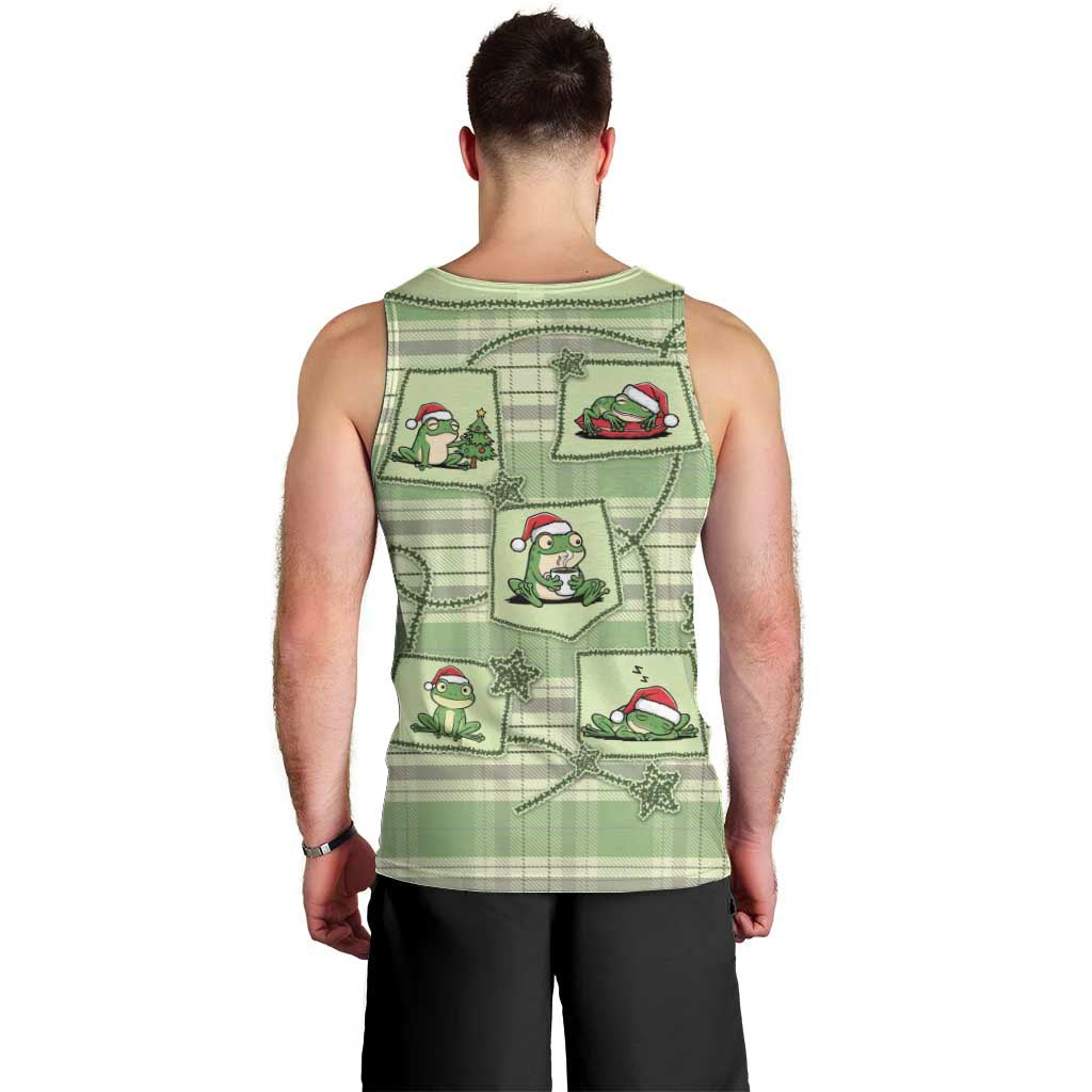 Western Yoke Men Tank Top Frog Christmas Cute Style - Wonder Print Shop
