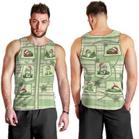Western Yoke Men Tank Top Frog Christmas Cute Style - Wonder Print Shop