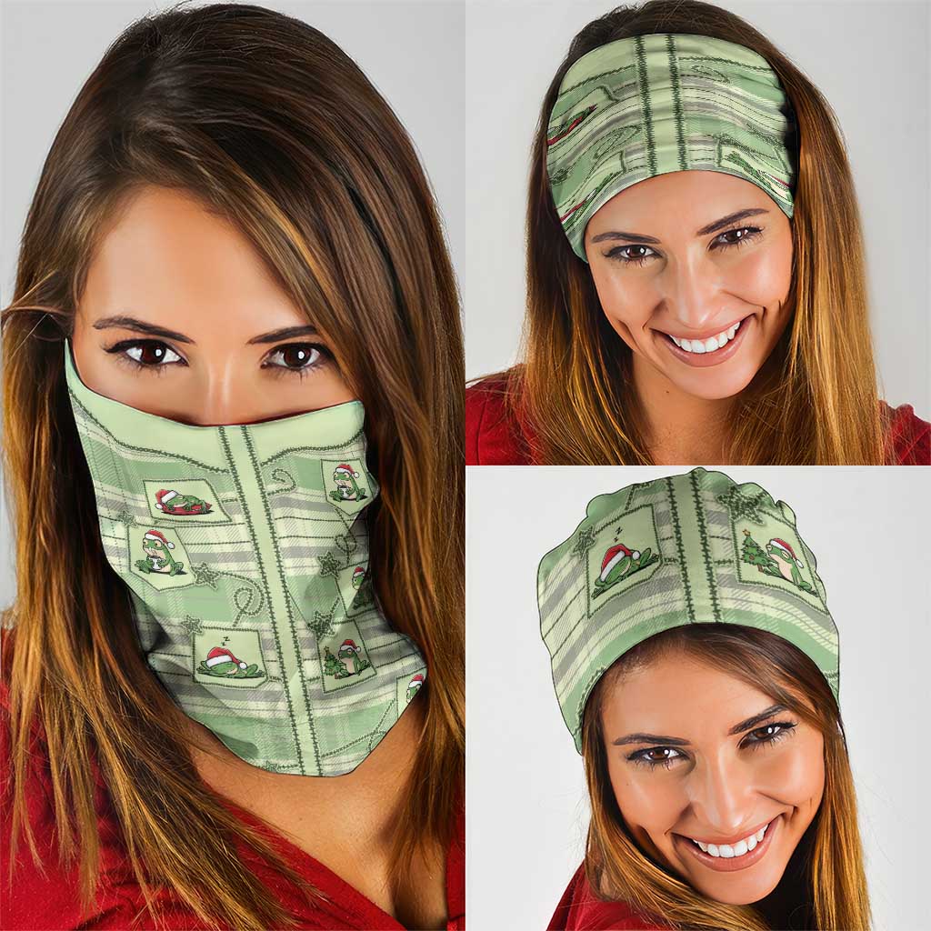 Western Yoke Neck Gaiter Frog Christmas Cute Style - Wonder Print Shop