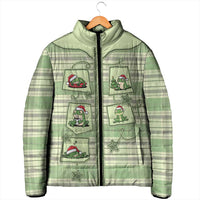 Western Yoke Padded Jacket Frog Christmas Cute Style - Wonder Print Shop