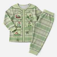 Western Yoke Christmas Pajama Set Frog Christmas Cute Style - Wonder Print Shop