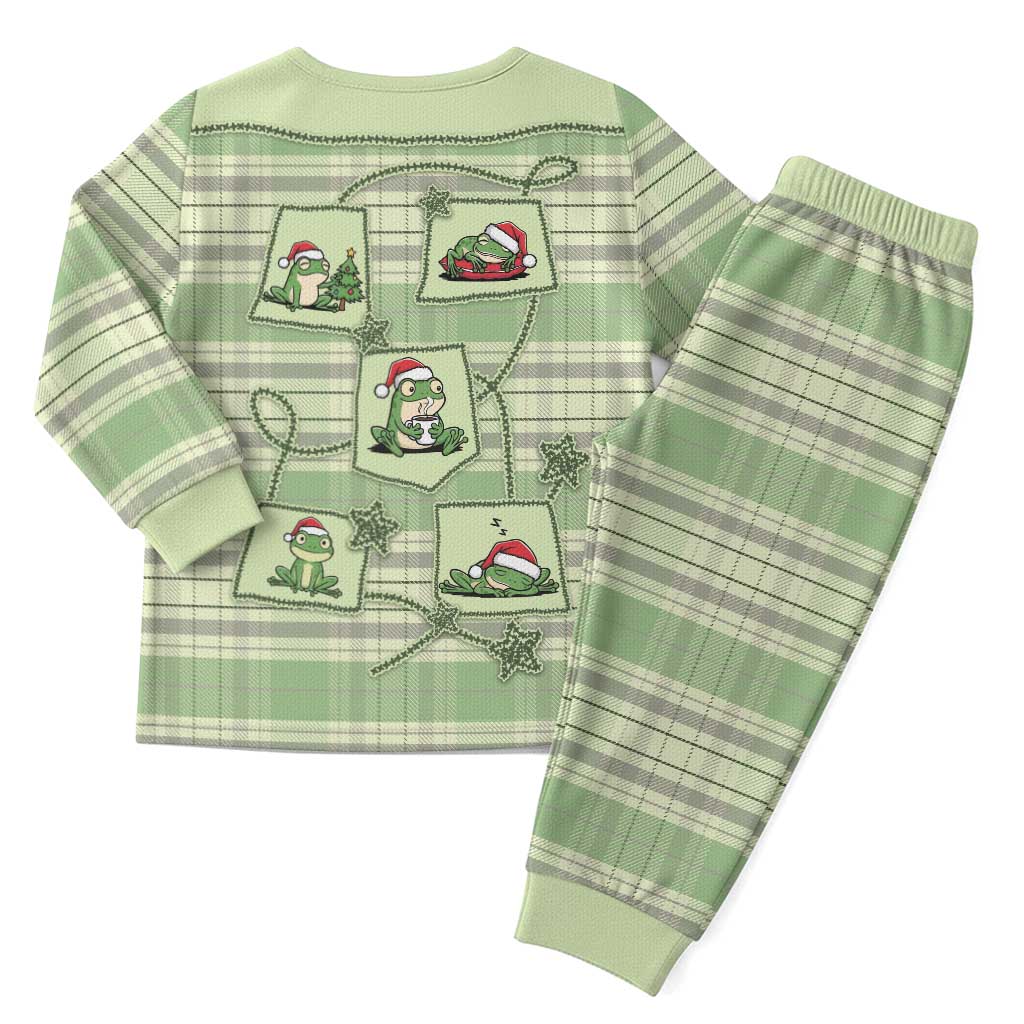 Western Yoke Christmas Pajama Set Frog Christmas Cute Style - Wonder Print Shop