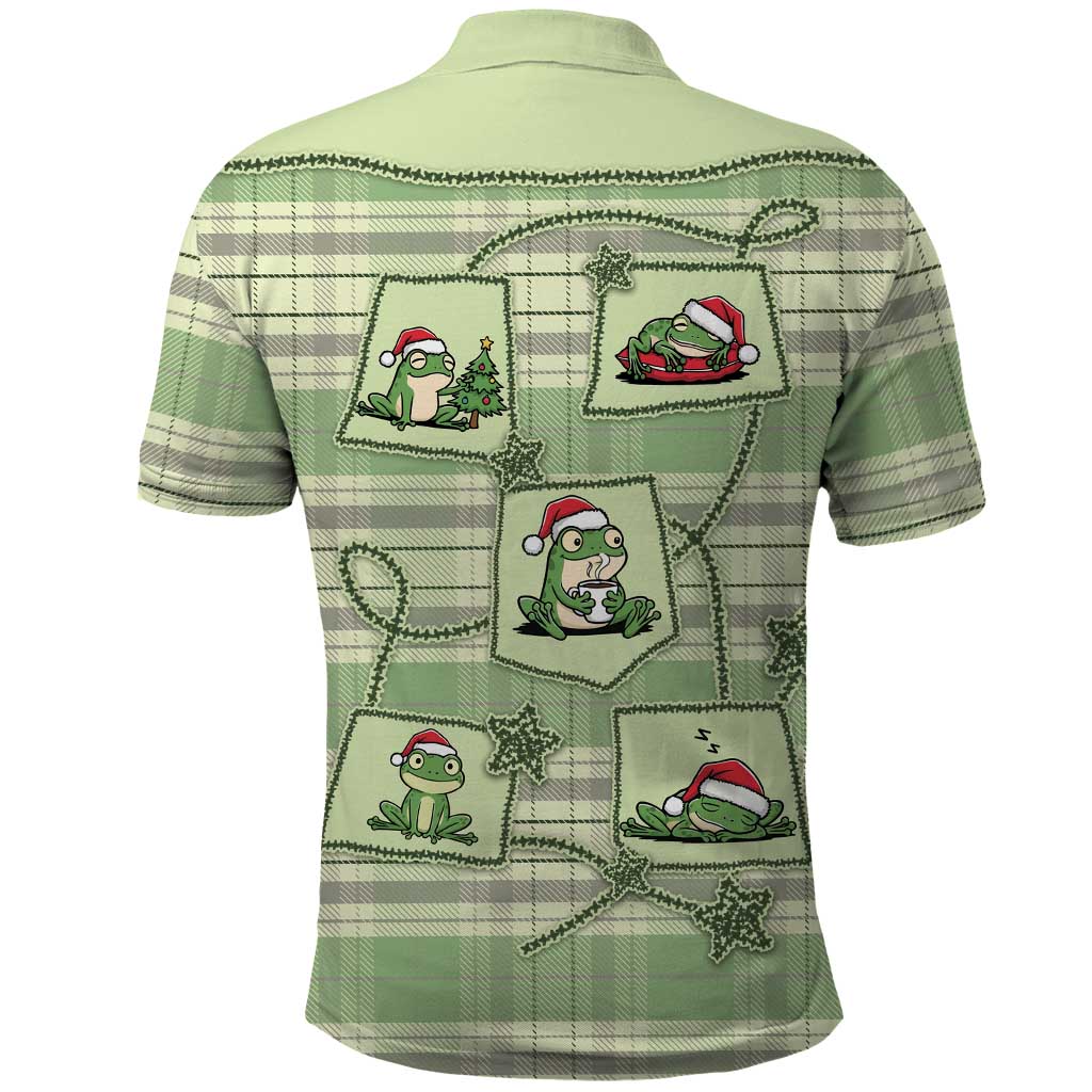 Western Yoke Polo Shirt Frog Christmas Cute Style - Wonder Print Shop